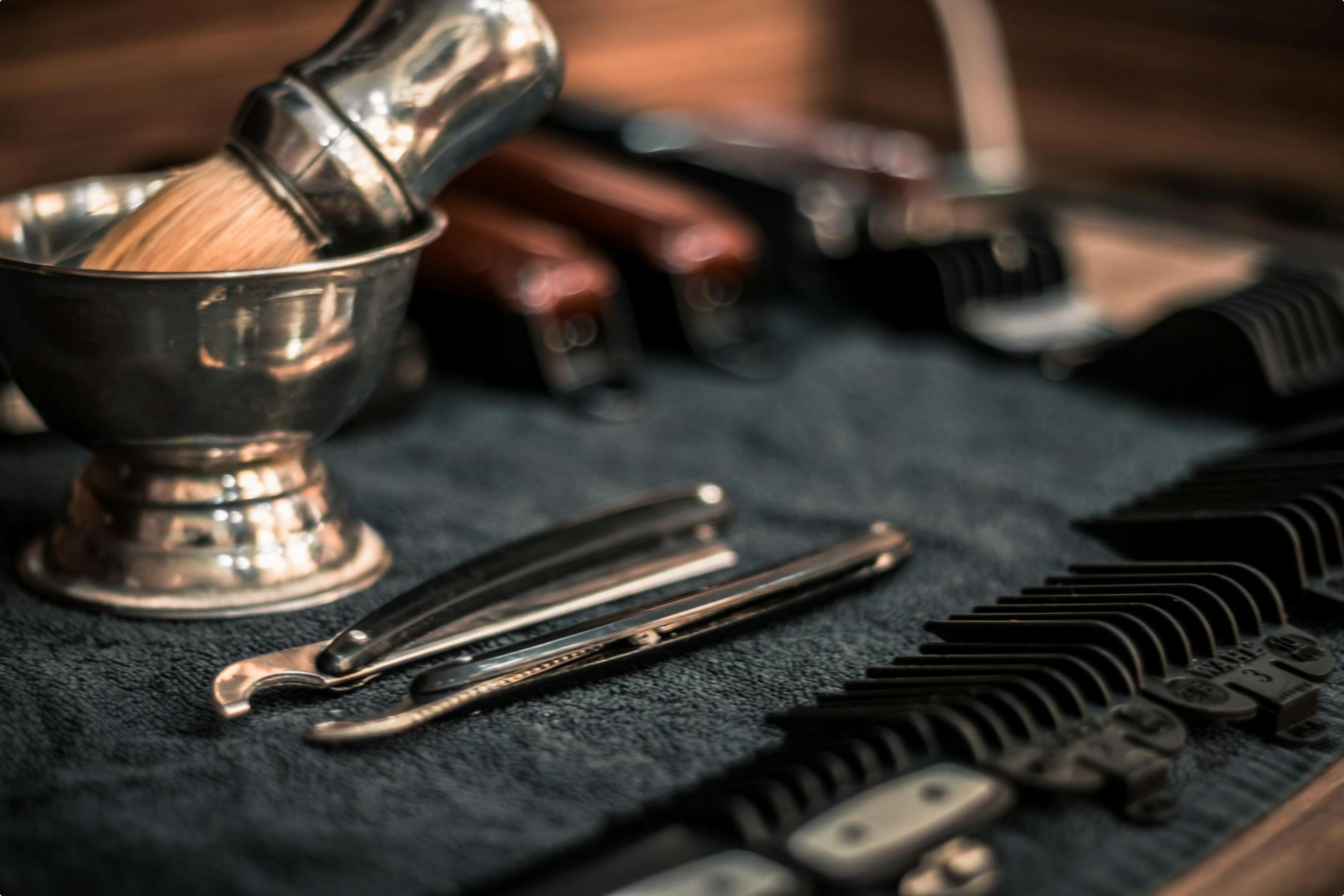 Barber tools close-up